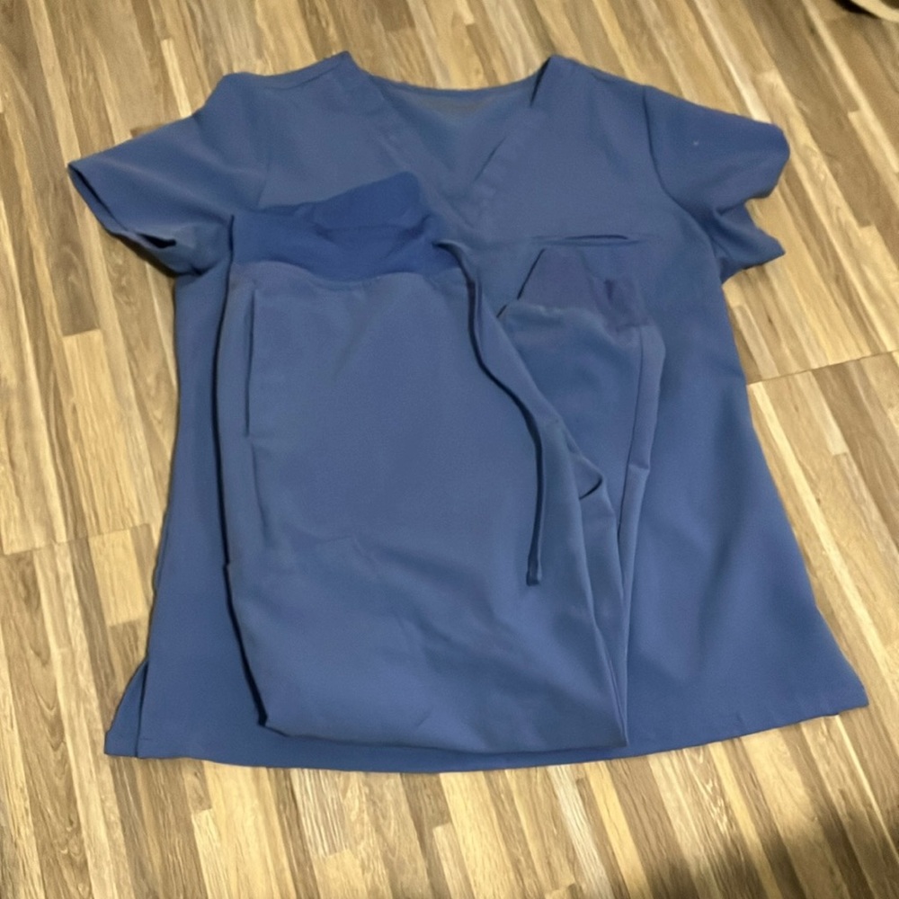 Ceil blue mandala scrubs set joggers xsp one pocket top xs